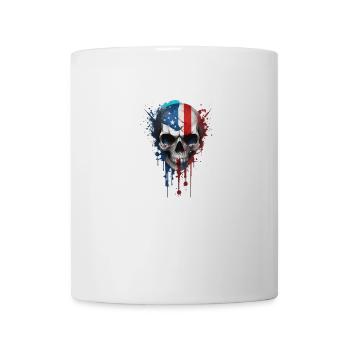 USA skull - Tasse - Weiß - Vorne