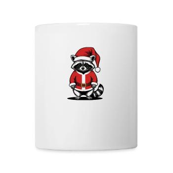 Cadeau de Noël du Père Noël raton laveur - Mug blanc - blanc - Devant