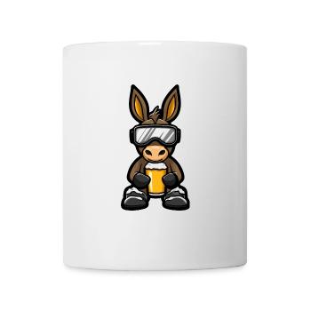 Esel Apres Ski Bier Comic - Tasse - Weiß - Vorne