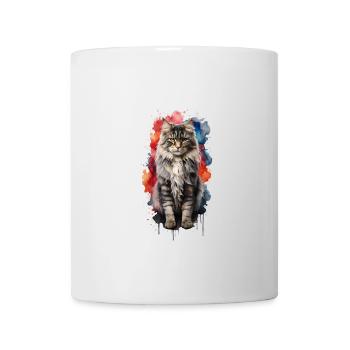 Norwegische Waldkatze - Tasse - Weiß - Vorne
