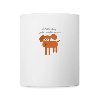 chien, regard triste, illustration, chien, chien mignon - Mug blanc - blanc - Devant