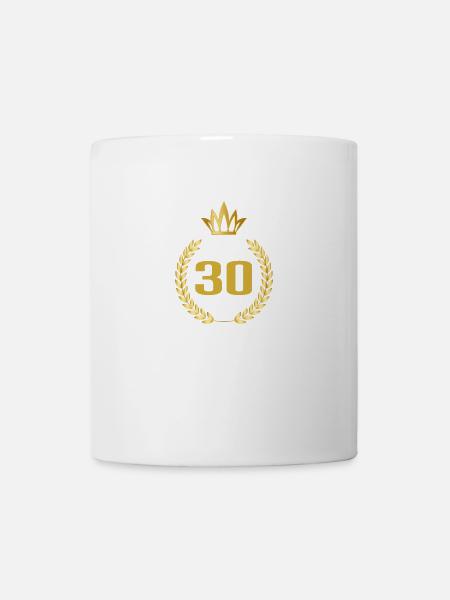 30th Birthday Years Gift Birthday Anniversary - Mug - white