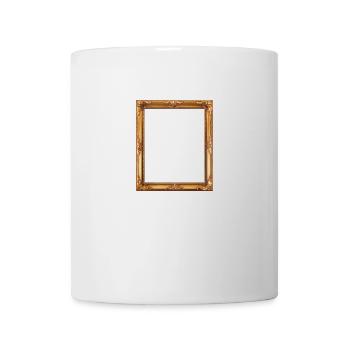 Goldener Bilderrahmen - Tasse - Weiß - Vorne