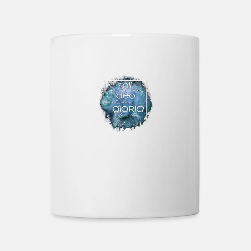 soli deo gloria blue - Tasse - Weiß