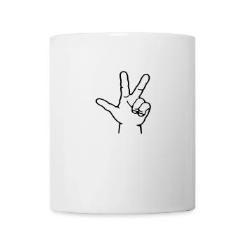 finger - Mug blanc - blanc - Devant