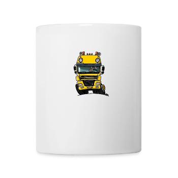 0810 D truck CF yellow - Mug - white - Front