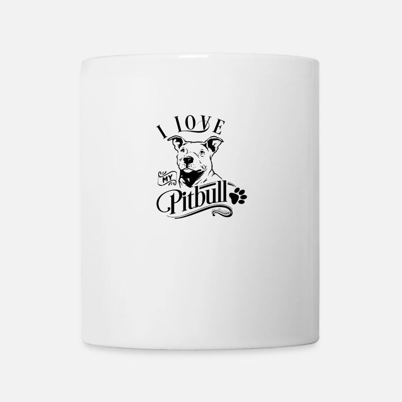 Ich liebe meinen Pitbull - Tasse - Weiß
