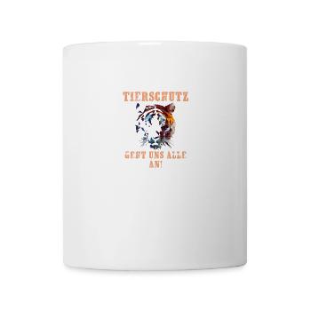 Tierschutz, Tierschützer, Umweltaktivist, Veganer - Tasse - Weiß - Vorne