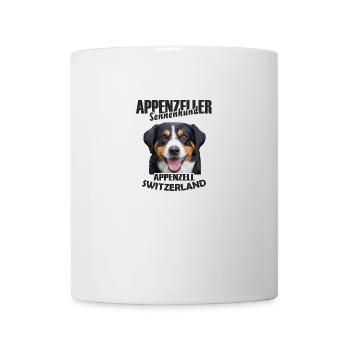 Appenzeller Sennenhund Schweiz Hoodie bedrucken - Tasse - Weiß - Vorne
