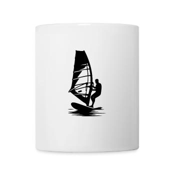 Planche à voile Voile, Voile, Eau, Vent et voiles - Mug blanc - blanc - Devant