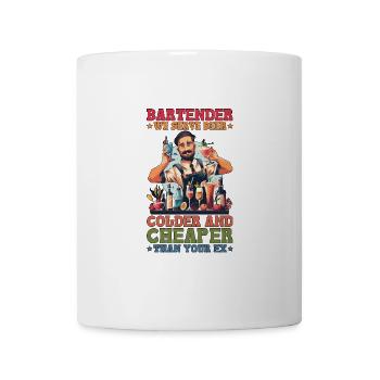 Bartender, We Serve Beer Colder Than Your Ex 2 - Tasse - Weiß - Vorne