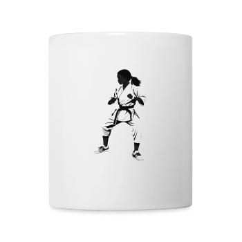 Karate Girl Fighter - Martial Arts Sports Sticker - Mug - white - Front