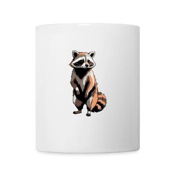 Waschbär - Cute Animal Sticker - Tasse - Weiß - Vorne