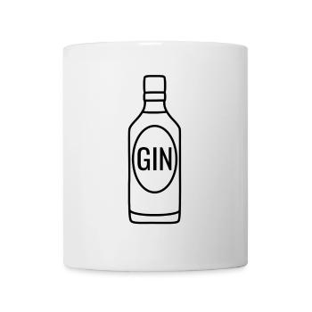 Gin Flasche - Tasse - Weiß - Vorne