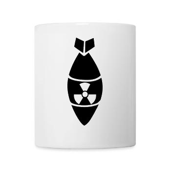 black danger caution caution caution atomic bomb - Mug - white - Front