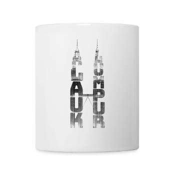 Kuala Lumpur Petronas Towers Malaysia typography - Mug - white - Front