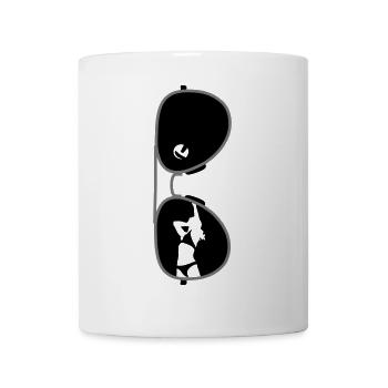 volleyball_brille - Mug blanc - blanc - Devant