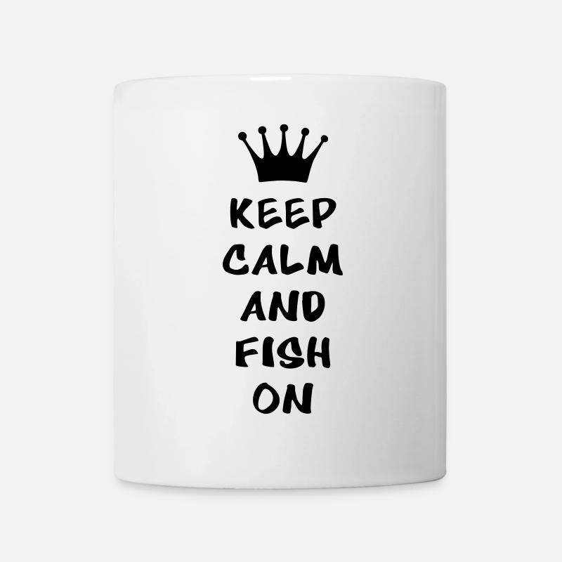 Keep calm and fish on - Mug blanc - blanc