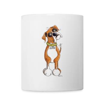 Lustiger Deutscher Boxer - Tasse - Weiß - Vorne