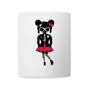 Mädchen im Gothic Anime Look mit Sonnenbrille - Tasse - Weiß - Vorne