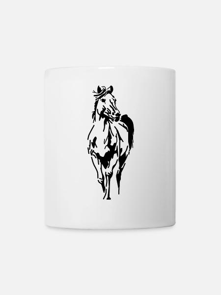 Horse Horse Head Stallion Mare Foal - Mug - white