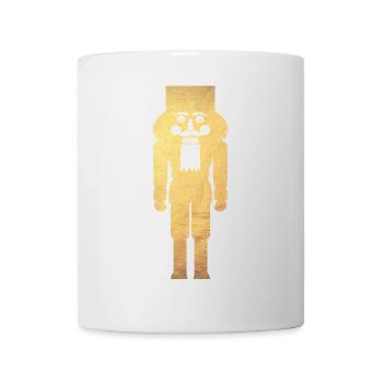 Casse-Noisette minimaliste or de Noël de luxe - Mug blanc - blanc - Devant