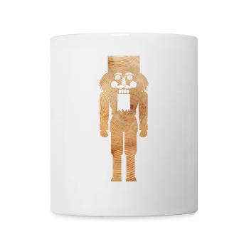 Nussknacker Holz Weihnachten Erzgebirge Natur - Tasse - Weiß - Vorne