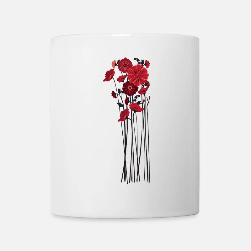Illustration de fleurs de galets - Mug blanc - blanc