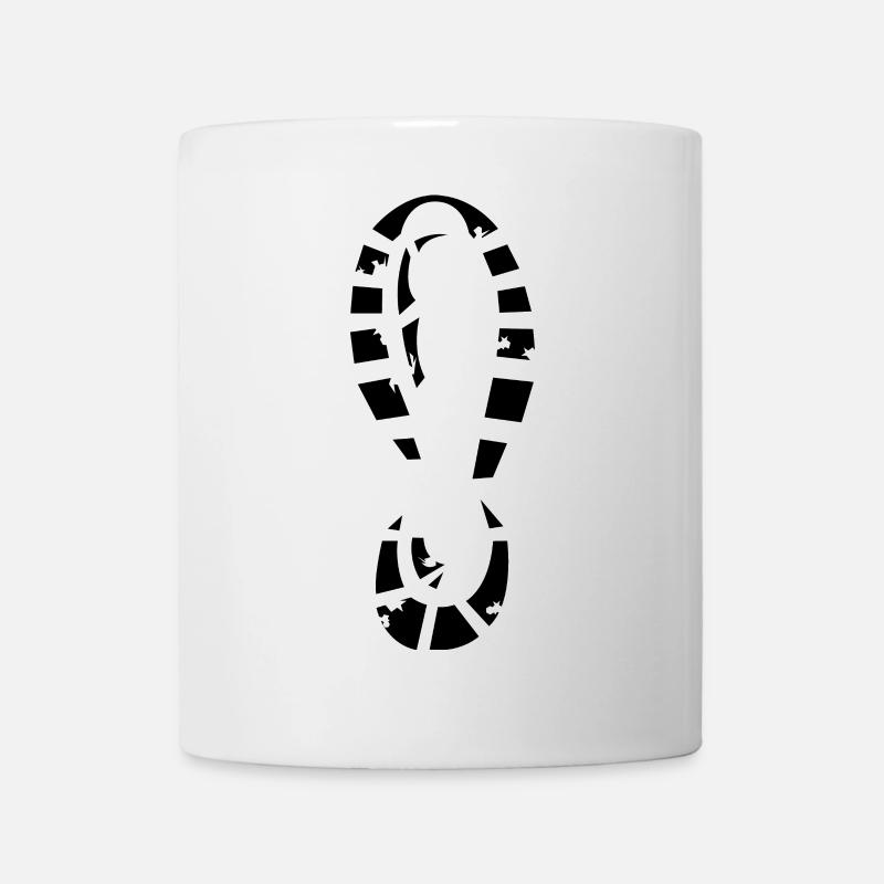 Empreinte Chaussure Illustration Signe Icône Graphique - Mug blanc - blanc