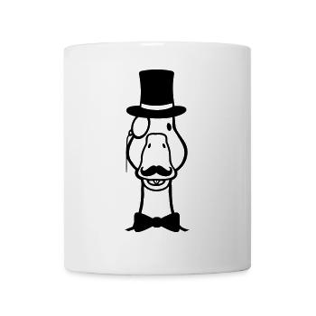 Niedliche Zylinder Comic Gans - Tasse - Weiß - Vorne