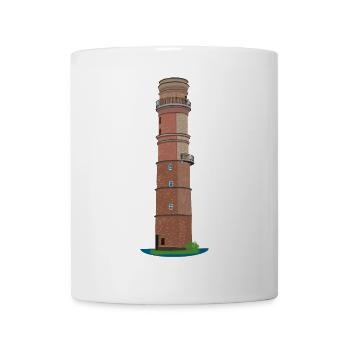 Vieux phare Travemünde sans texte, dessin - Mug blanc - blanc - Devant