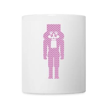Casse-Noisette Noël coeurs roses symbole de Noël - Mug blanc - blanc - Devant