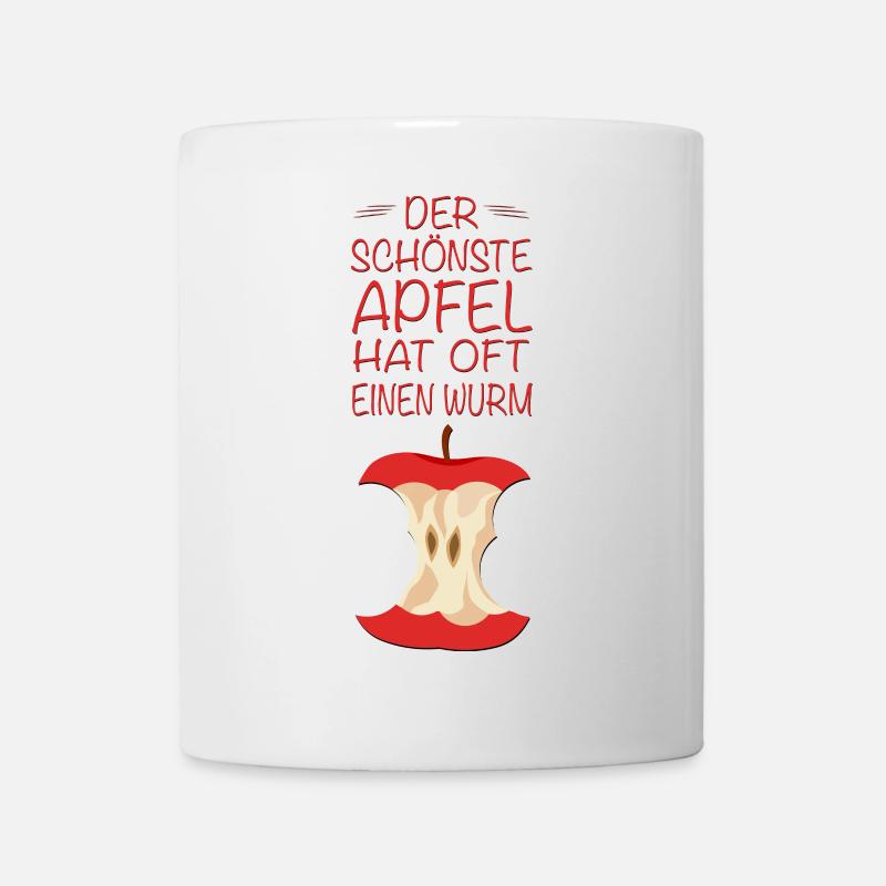 Der schönste Apfel hat oft einen Wurm - Tasse - Weiß