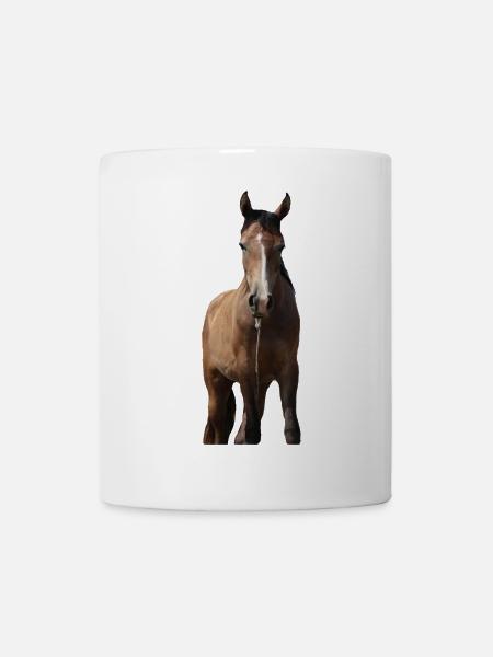 Pferde T-shirt Geschenk Reiter - Tasse - Weiß