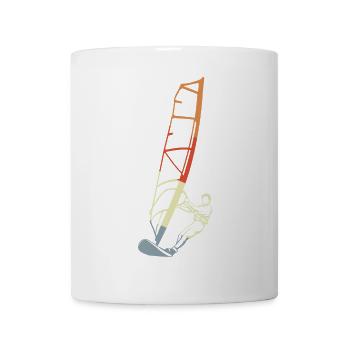 Drôle de véliplanchiste garçon - Mug blanc - blanc - Devant