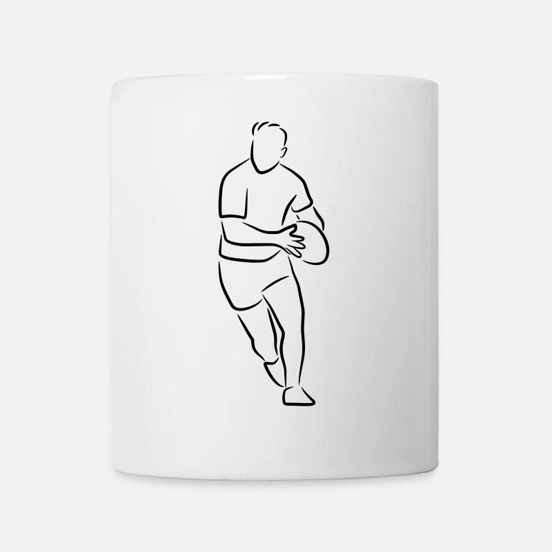 Croquis de rugby - Mug blanc - blanc