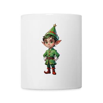 Adorable lutin de Noël mignon - Mug blanc - blanc - Devant