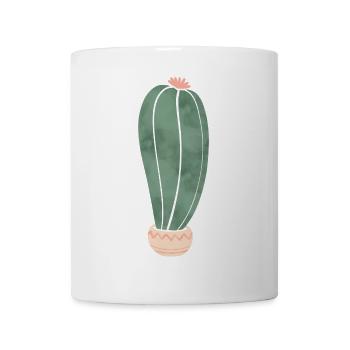 Kaktus im Blumentopf - lang 2 - Tasse - Weiß - Vorne