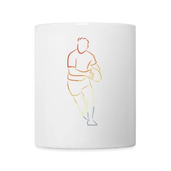 Rugbyspieler Skizze - Tasse - Weiß - Vorne
