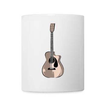 Guitare Guitare acoustique Illustration Logo icône - Mug blanc - blanc - Devant