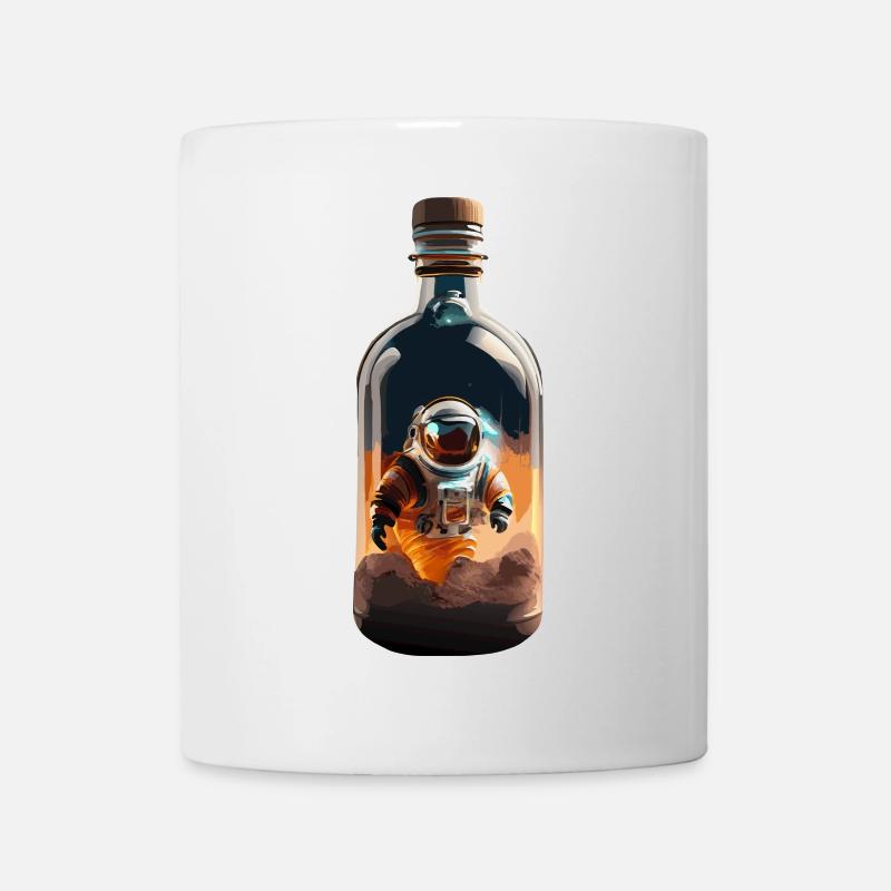 Astronaut in Bottle – Desert Lights - Mug - white