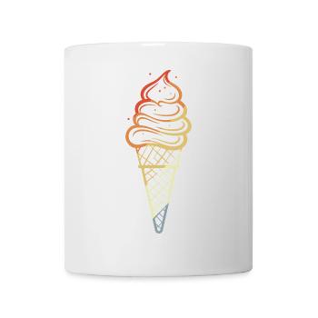 Eiswaffel Skizze Retro Style - Tasse - Weiß - Vorne