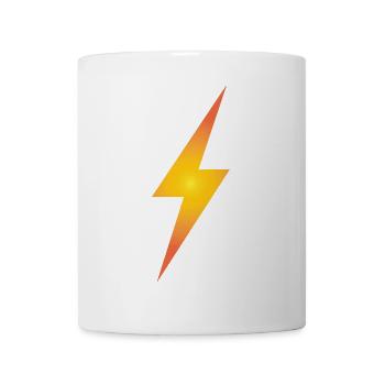 Yellow gradient lightning bolt - Mug - white - Front