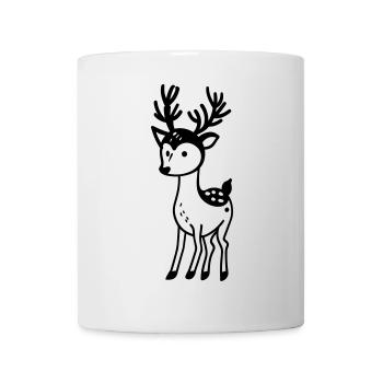 Hirsch - Tasse - Weiß - Vorne