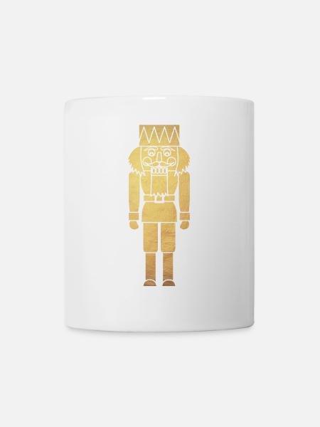 Nussknacker Gold Weihnachten deluxe Tradition Xmas - Tasse - Weiß
