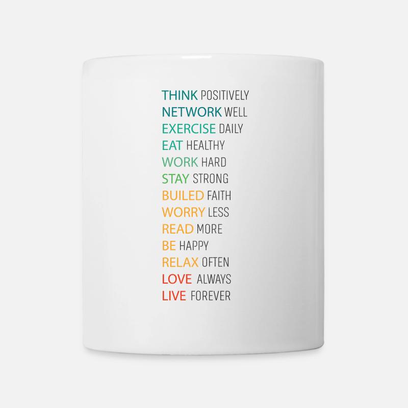 THINK POSITIVE - Mug blanc - blanc