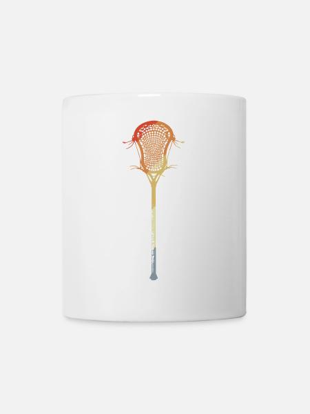Retro Lacrosseschläger - Tasse - Weiß