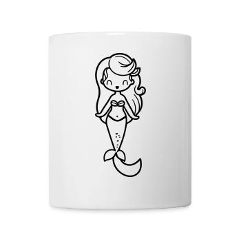 Meerjungfrau - Tasse - Weiß - Vorne