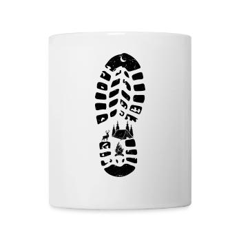 Abstraktes geometrisches Strichkunst-Design - Tasse - Weiß - Vorne