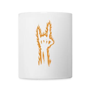 Feurige Felsenhand - Tasse - Weiß - Vorne